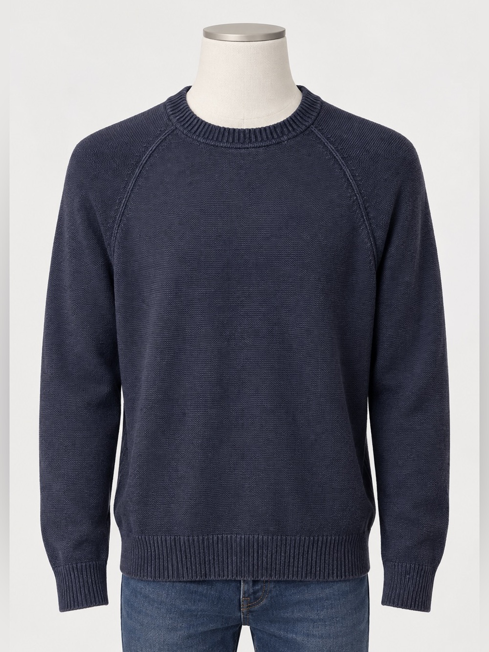 GAP Men’s Ribbed Knit Crewneck Sweater Navy Blue Size XL